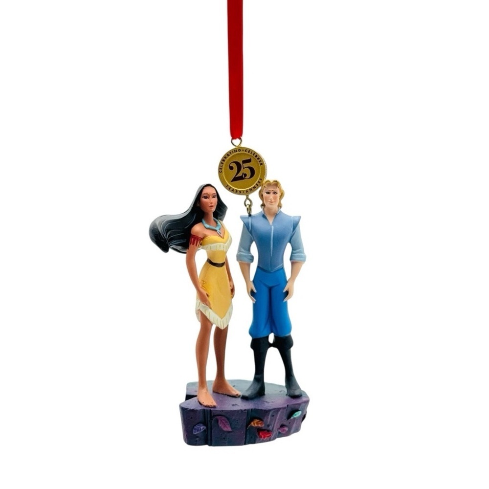 Disney Store Sketchbook Pocahontas John Smith Ornament 25th Anniversary NEW